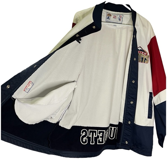SOLD VTG DENVER NUGGETS NBA Team Issue Exclusive Authentic Warm Up Starter Ja… - Picture 6 of 16